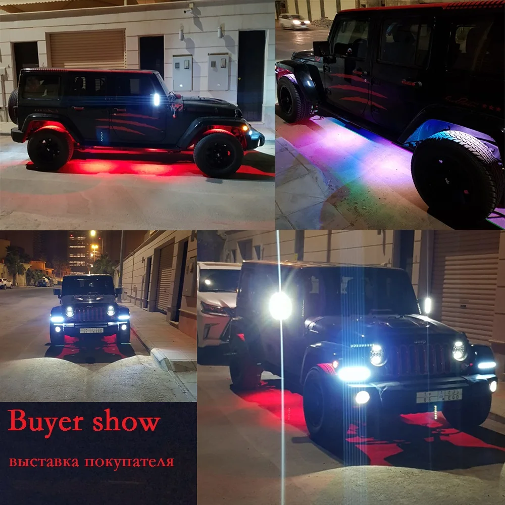 CO светильник 4 Pods RGB для бега s с Bluetooth пультом дистанционного управления