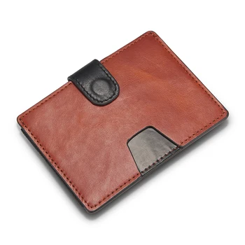 

Business Card Holder Slim Leather Card Holder Wallet Men Case Cover Buckle Travel Wallet For Credit Card