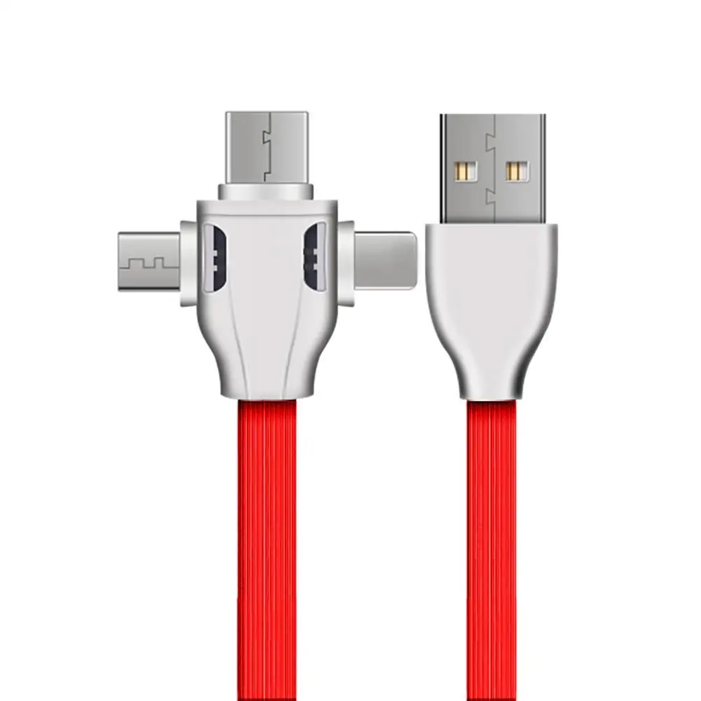 

3 in 1 Noddle Wire Micro USB/Type-C/8Pin 3.1A Charge Cable for iPhone Android