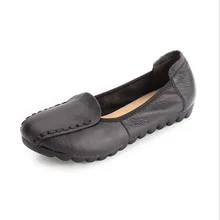 Модная женская обувь из натуральной кожи на плоской подошве; женская обувь на плоской подошве; сезон четыре года; Красивая повседневная обувь; женская обувь на плоской подошве; обувь из коровьей кожи; Z156