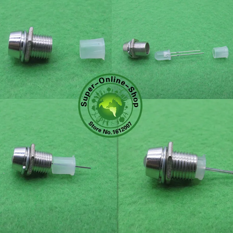 50 pcs 5mm Chrome Metal LED Holder Bezel Clip Mount Panel Display Holders For 5mm LEDs White Red Blue Green Yellow RGB Diodes 50 pcs 5mm Chrome Metal LED Holder Bezel Clip Mount Panel Display Holders For 5mm LEDs White Red Blue Green Yellow RGB Diodes