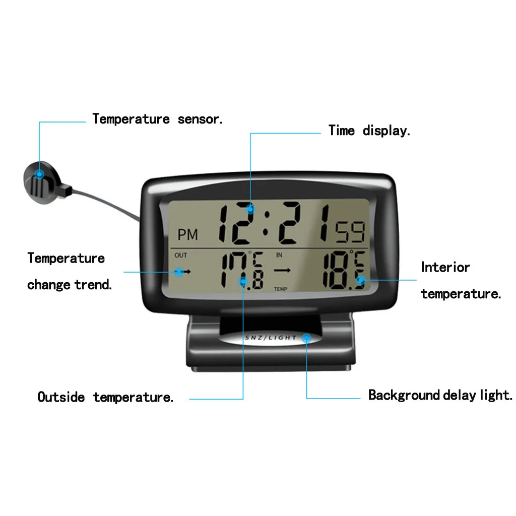 New 2 in 1 Car Auto Thermometer Clock Calendar LCD Display Screen sell like hot cakes Multipurpose Suitable for many models New 2 in 1 Car Auto Thermometer Clock Calendar LCD Display Screen sell like hot cakes Multipurpose Suitable for many models