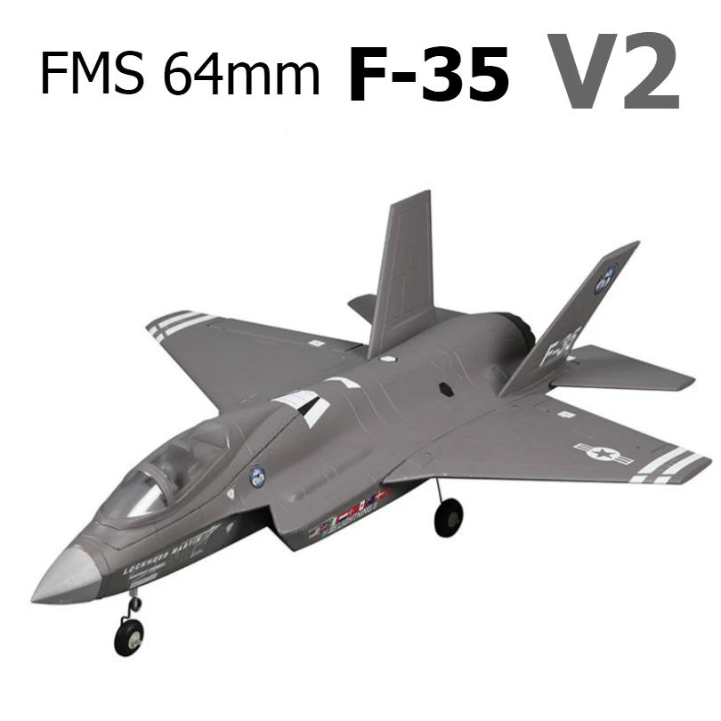 FMS 64 мм F35 F 35 V2 Lightning Ducted Fan EDF Jet EPO радиоуправляемый самолет современная модель