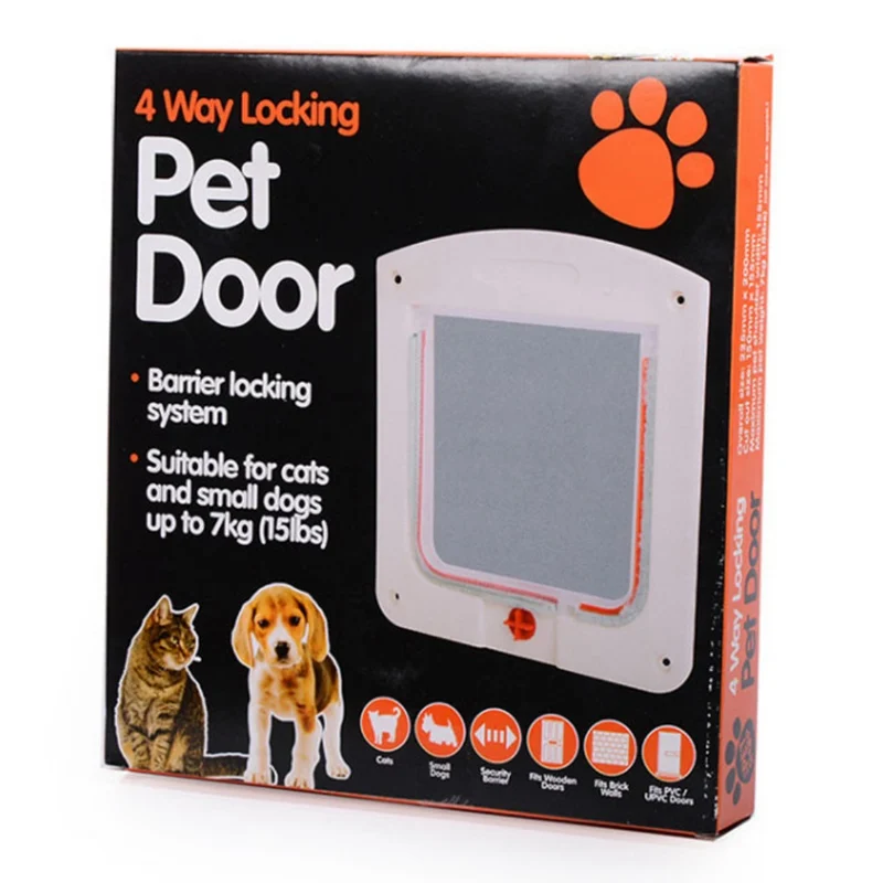 Pet щенок собака кошка ворота дверь Запираемая безопасная откидная дверца продукты безопасности для домашних животных замок подходит для любой стены или двери заборы ворота окна