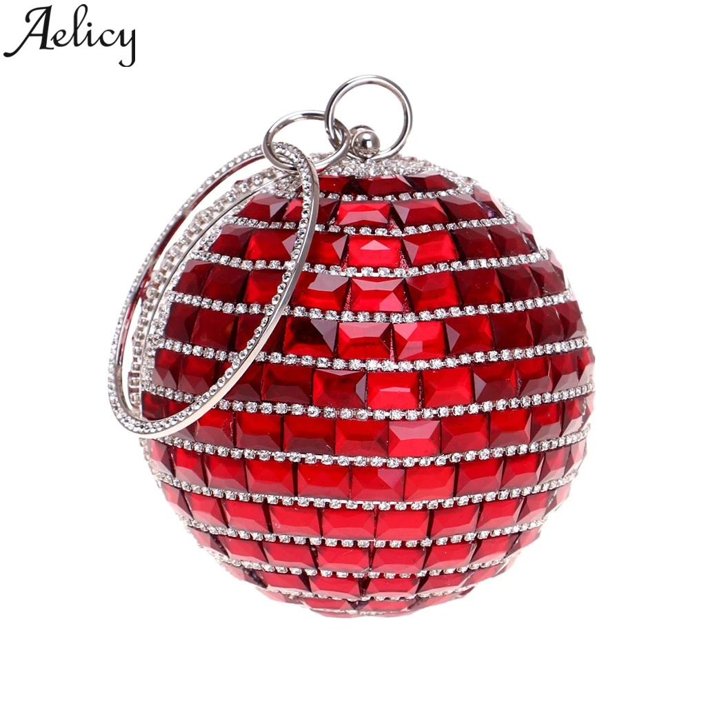 

Aelicy 2019 High Quality Ladies Spherical Evening Bag European And American Banquet Evening Bags Women Bag Shoulder Messenger