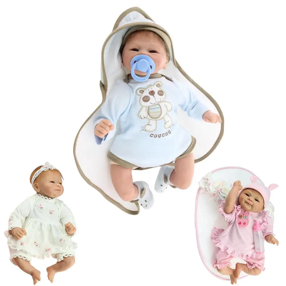 

New 42cm Reborn Baby Doll Lifelike Vinyl Silicone Children Sleeping Accompany Toy