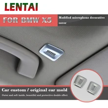 Декоративный чехол с LENTAI микрофоном для автомобиля, зеркало для макияжа, задний светильник для чтения, рамка, наклейка для BMW G30 5 серии