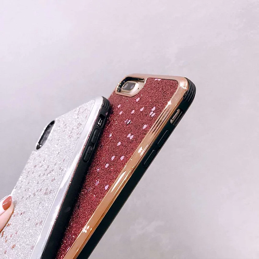 2019 Luxury Glitter Shining Case for iPhone X 7 8 PLUS 6 6S TPU Full Cover Glitter Case for iPhone XS MAXXSXXR Cover (9)