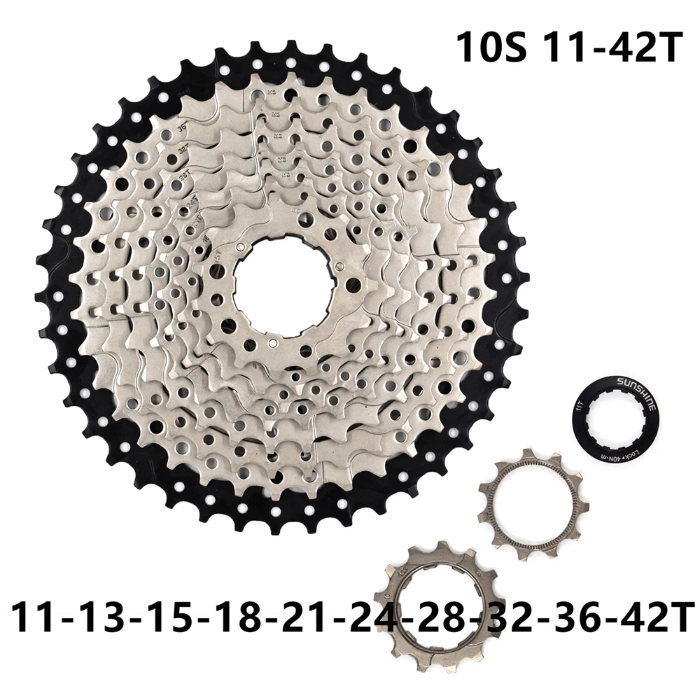 SUNSHIN 11 42 T 10 speed s широкого соотношения MTB горный велосипед кассеты
