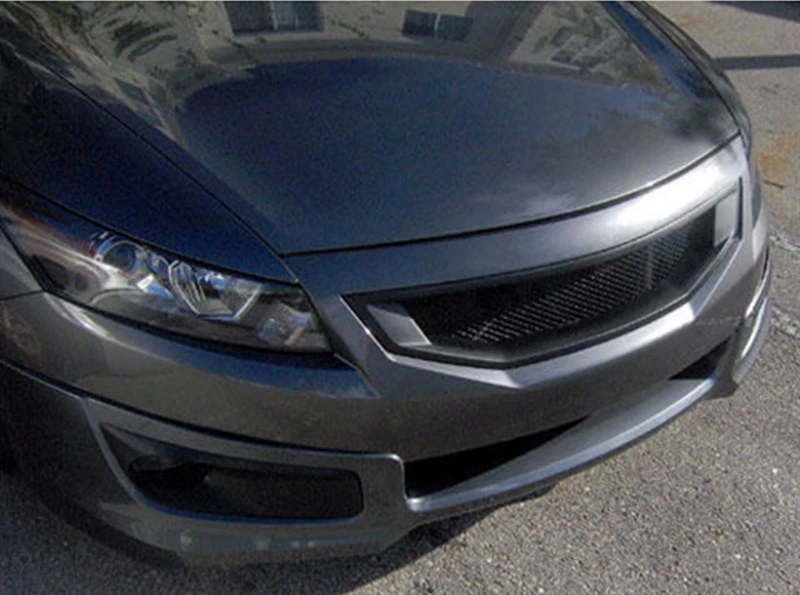 Подходит для гоночных грилей Honda Accord coupe 2008 09 10 лет 2 двери углеродное волокно Refitt Передняя Центральная гоночная решетка крышка аксессуары