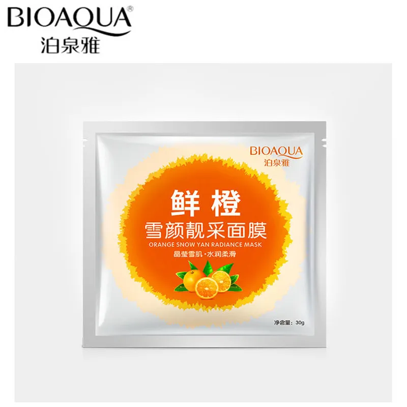 Bioaqua Orange Face Mask  Snow Mask Stick Spring and summer Moisturizing Oil control shrink pores to blackheads skin Wholesale (3)