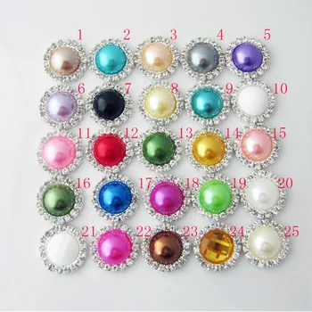 

Wholesale 100pcs/Lot 15mm Pearl Wedding Diamond buttons Factor Outlets Rhinestones buttons DIY Hair Accessory Decorative button