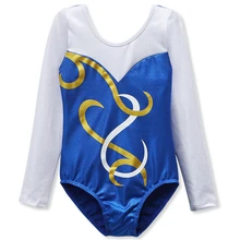 Трико для девочек, детская гимнастика/Баланс луча, длинный рукав для танцев, одежда спортивная детская команда, спортивная одежда, одежда для игр