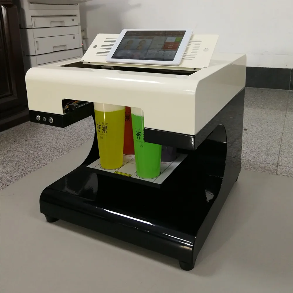 Full Automatic 4 Cups Latte Selfie Coffee Art Printer Milk Shake