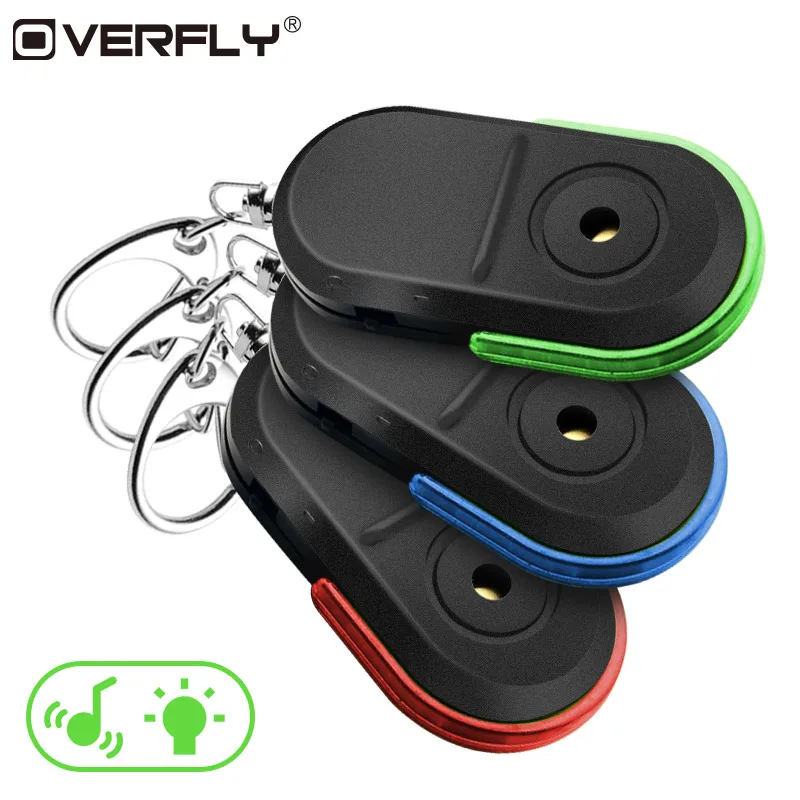 

Overfly Wireless Anti-Lost Alarm Whistle Sound Key Finder Whistle or Shout Locator With Keychain LED Light