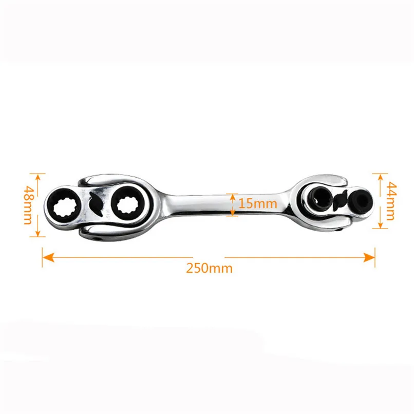 Multifunctional Ratchet Handle Wrench Double Box End Ratcheting Wrench Metric Universal Spline XL Flexible Head 34 In 1 #2f21 (11)