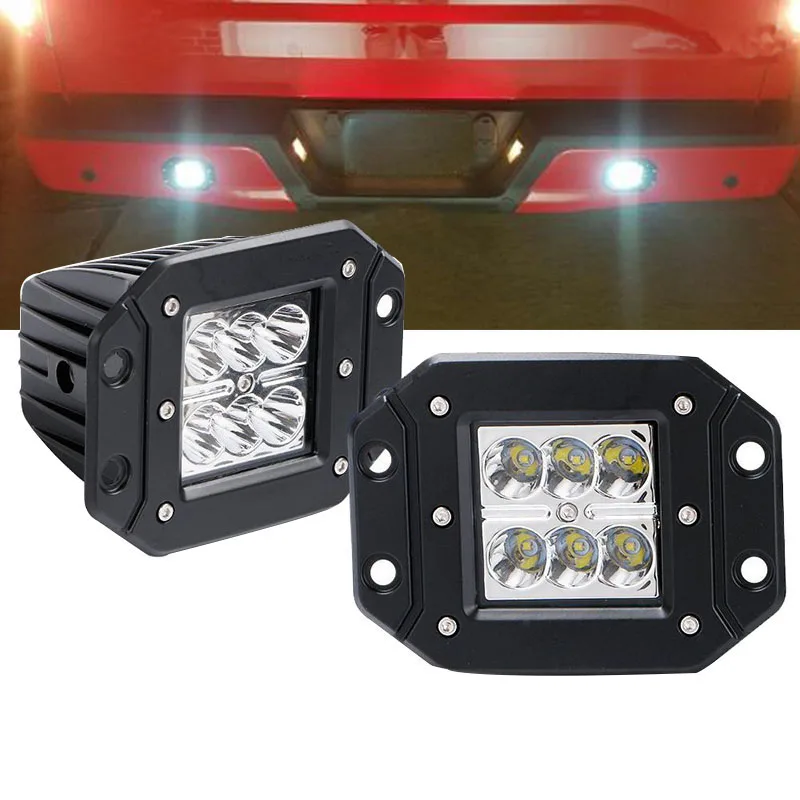 

18W 4 Inch LED Work light Spot Flood Light Car Truck SUV Boat ATV 4X4 4WD Trailer Wagon Pickup Offroad Driving LED Lamp E068