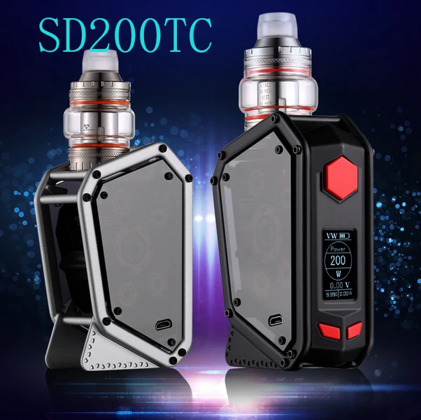 

Original TAPHOO SD200TC Electronic Cigarette Kit 200w vape Laser Box mod Temperature control 510 Thread vaporizer kit