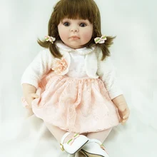Винил силиконовые перерожденные куклы младенцы, сопровождать Спящая кукла ручной работы реалистичные принцесса кукла "малыш" для девочек изящное Детское подарки на год и Рождество