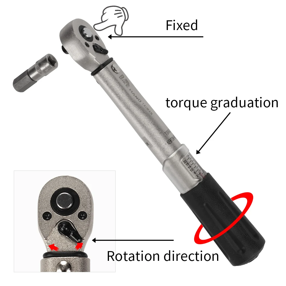 BIKEIN велосипедный ключ с регулируемым крутящим моментом 1/4 дюймов 2-24нм ремонтный набор инструментов для ремонта велосипеда гаечный ключ набор ручных инструментов аксессуары