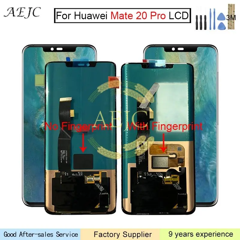

For Huawei Mate 20 Pro LCD Display Touch Screen Digitizer Assembly 6.39" For Huawei Mate 20 Pro Screen with/without Fingerprint