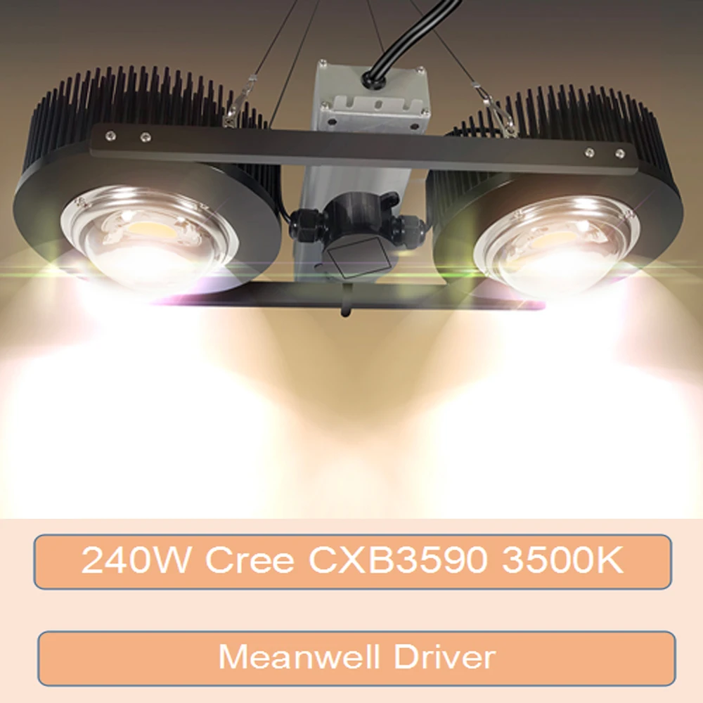 

Cree CXB3590 COB LED Grow light Full Spectrum240W Grow Lamp for Indoor Hydroponic Plants Veg Flowering