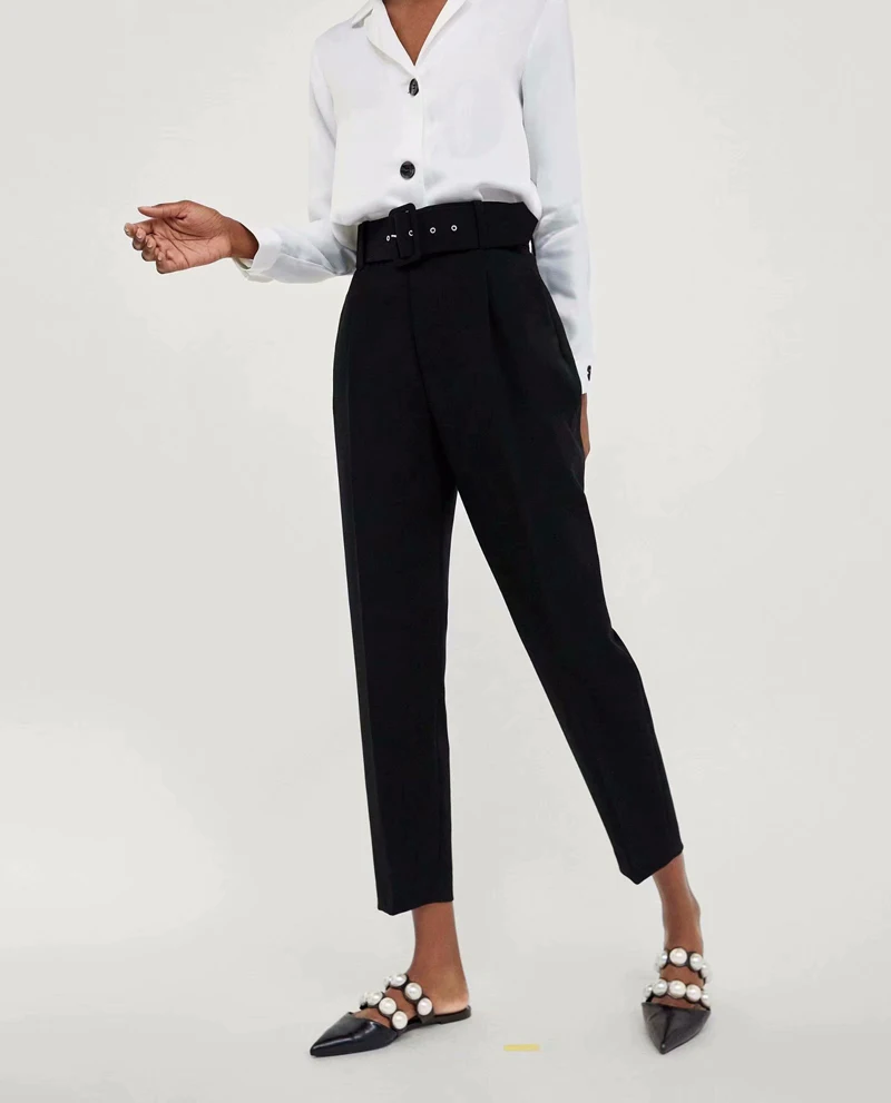 Wide leg pants female thin section drape retro high-waisted trousers casual sign