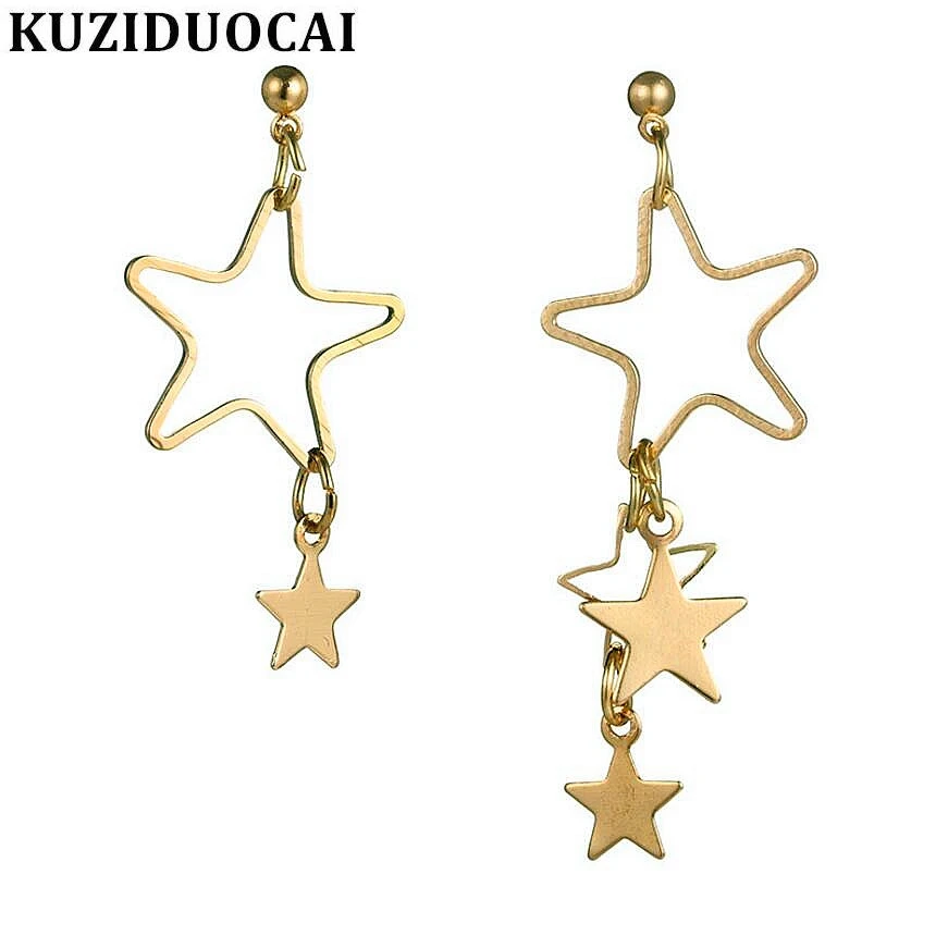Kuziduocai новые модные ювелирные изделия тренд металлическая в современном стиле