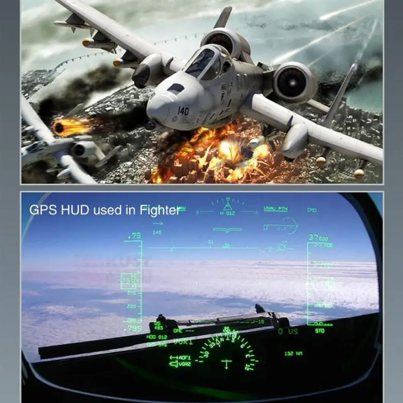 Светодиодный дисплей цифровой универсальный автомобильный HUD GPS Спидометр