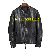 YR!. Pakistan. Брендовая Роскошная куртка из овчины в японском стиле 0,8-1 мм, мужское модное тонкое пальто из натуральной кожи