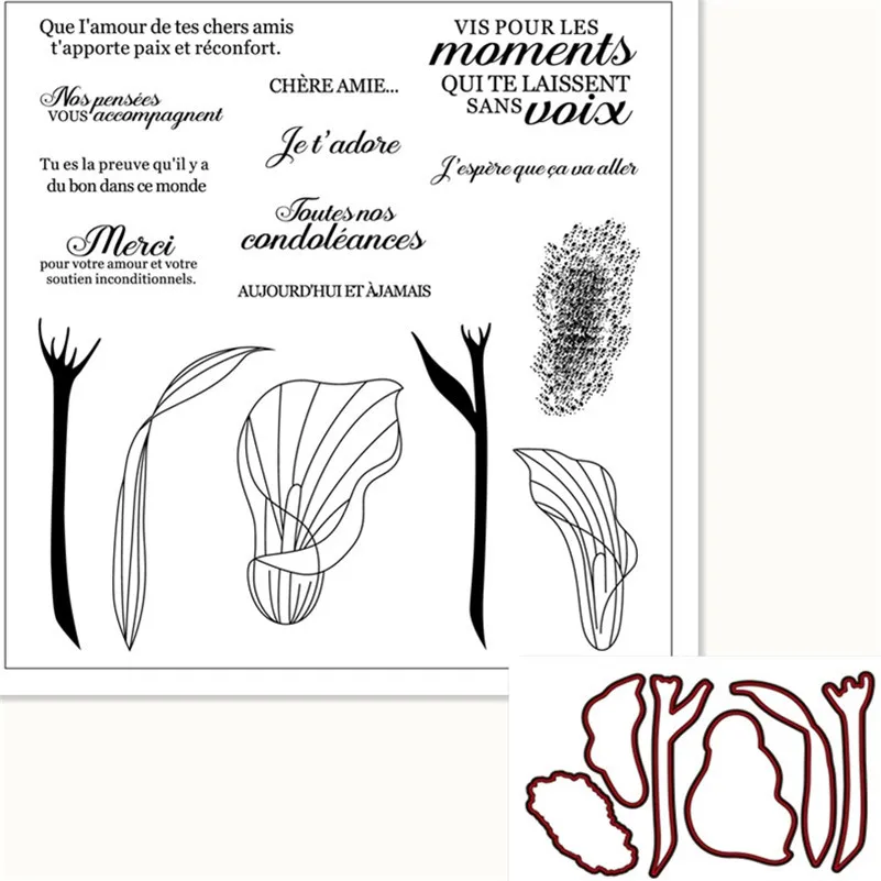 

French flowers Exquisite transparent silicone rubber stamps/handmade Christmas album for children decorative production