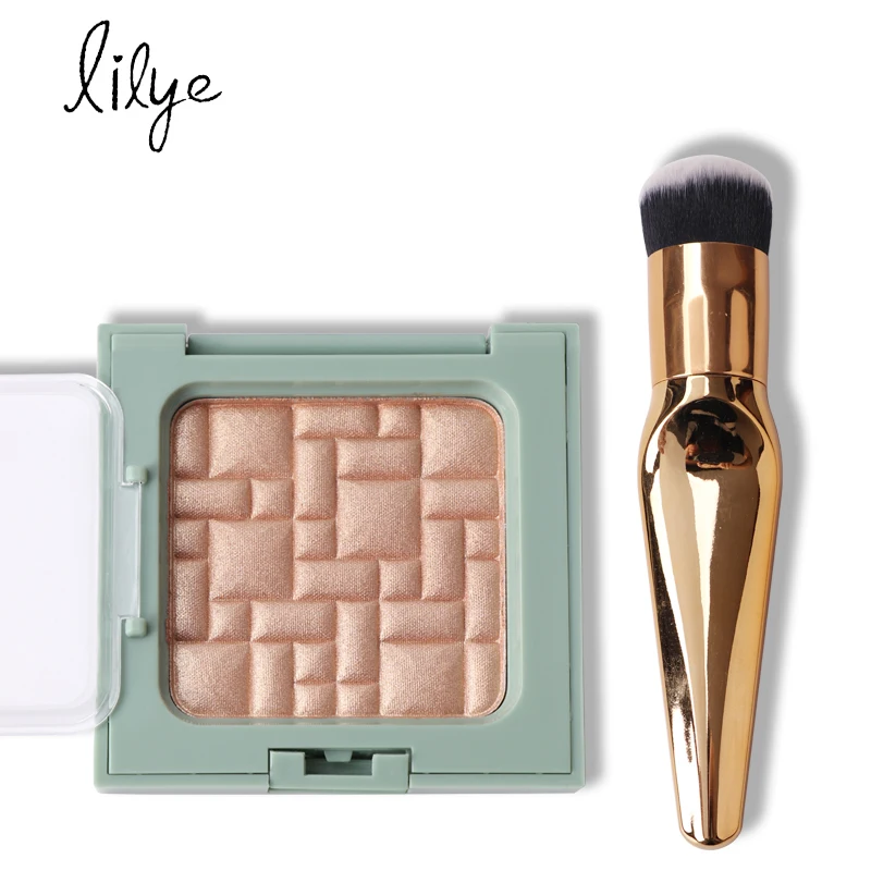 

Lilye Brand Professional Bronzer & Highlighter Powder Long-lasting Brighten Highlighter Face Makeup Set with Brush 3 Colors Hot