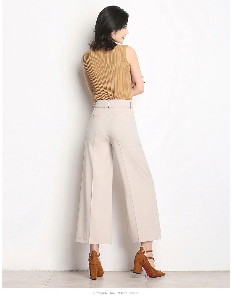 Брендовые новые женские широкие укороченные штаны с высокой талией размера плюс, Модные свободные женские летние тонкие укороченные штаны белого и красного цвета, 6XL