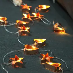 Светодиодный пентаграмма строки в форме сердца, звезды лампы Рождество Свадебная вечеринка декоративные лампы WWO66