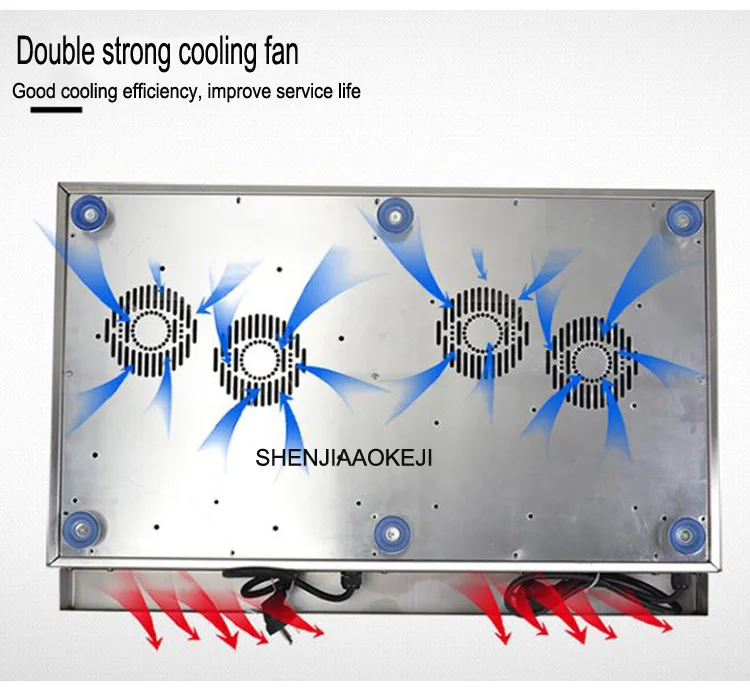 Индукционная плита с двойной головкой комбинированная печь высокомощная индукционная плита плоская и вогнутая печь 220 В 3500 Вт 1 шт