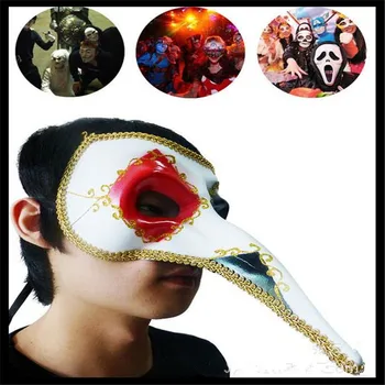 

Halloween Party Unique long nose masks Coloful Cool drawing halloween carnival masquerade party Mask Portrait Photos accessories