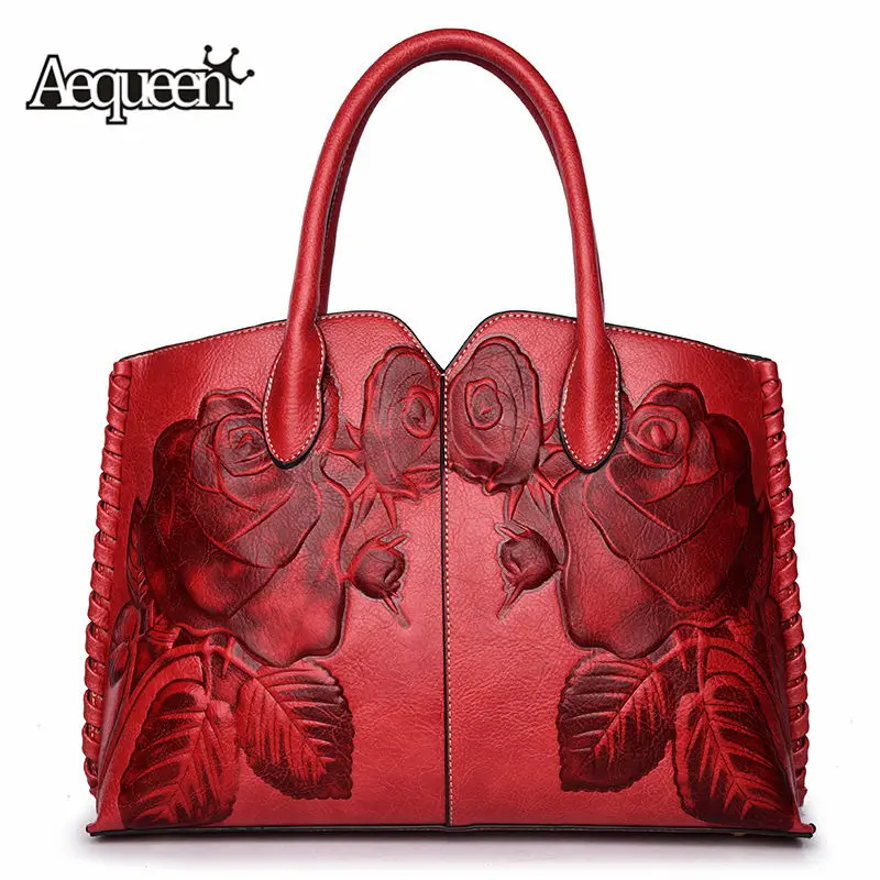 

AEQUEEN Bolsa Feminina 2018 Leather Women Handbags Luxury Top-Handle Bags For Ladies Tote Vintage Messneger Bag Female Bolsa