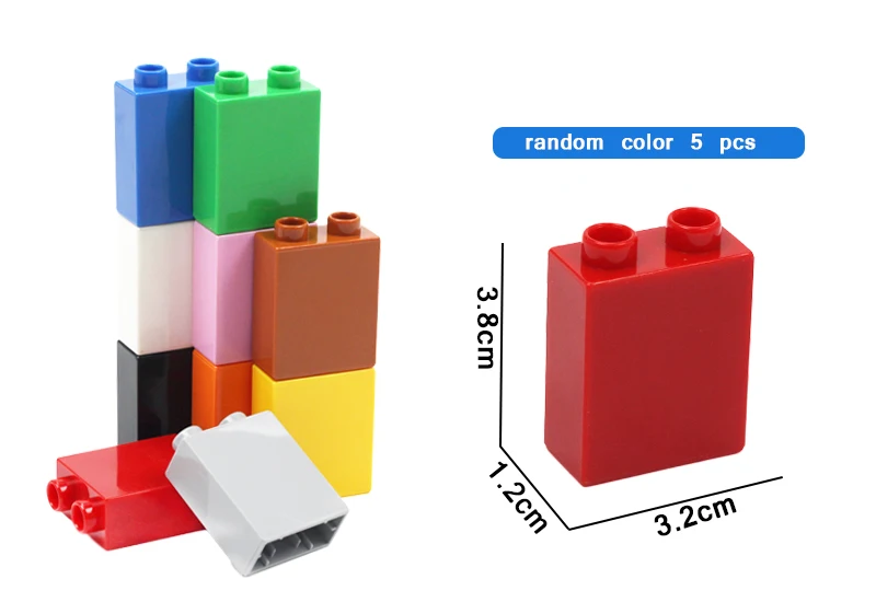 Строительные блоки с большими частицами совместим Duplo Basics Bricks 2 4 8 12 16 точек набор