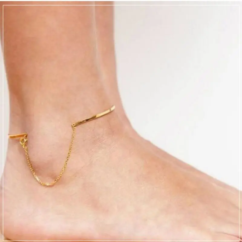 Silvology 925 Sterling Silver C Style Ankles Gold Chain Glossy Texture 2019 Fashionable Anklets For Women Summer Jewelry Gift Silvology 925 Sterling Silver C Style Ankles Gold Chain Glossy Texture 2019 Fashionable Anklets For Women Summer Jewelry Gift