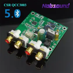 Nobsound CSR QCC3003 Bluetooth 5,0 аудио приемник доска с ЦАП декодирования аналоговый IN/OUT