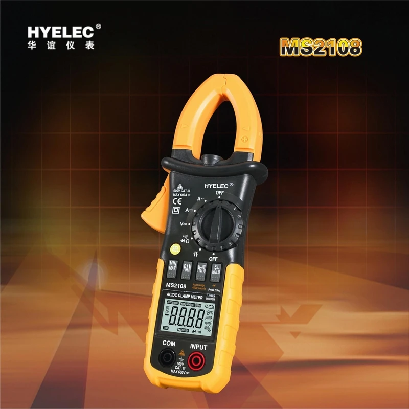 

MASTECH MS2108 True RMS DC Current Clamp Digital Meter Multimeter Capacitance Frequency Inrush Tester volt multimetro digitais
