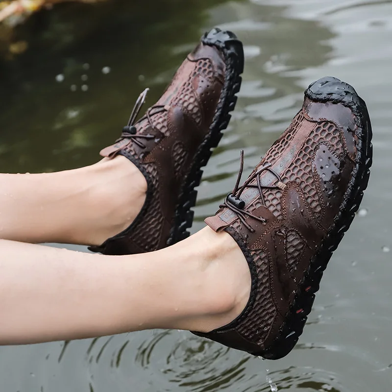 

Fashion spring and summer breathable shoes men's sports and leisure shoes Korean version of the trendy lazy mesh shoes men