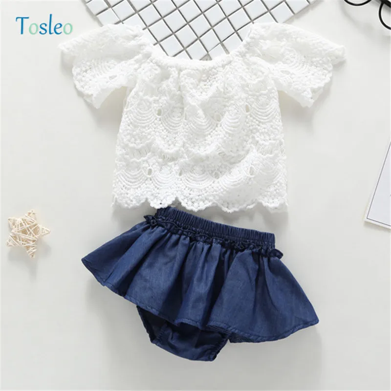 

Baby Girl Clothing Set 1pc Laces White Tops+1pc Skirt Infant Toddler Cute Costumes Photography Props Baby Pictures Shooting