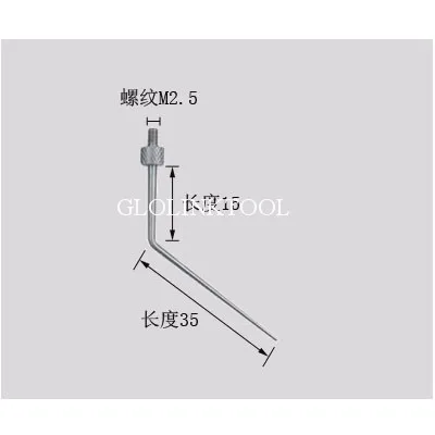 M2.5 резьба Диаметр иглы HSS циферблат тестовый индикатор контактная точка заостренный игла циферблат индикатор детали инструмента 10 мм 20 мм 45 градусов - Цвет: J14 L50X45degree