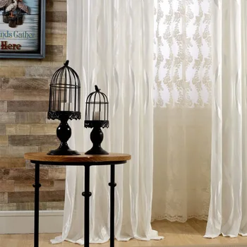 

New White Shiny Tulle Curtains Wavy Stripes Translucent Decoration Balcony Simple Modern Style Solid Sheer Window Treatments