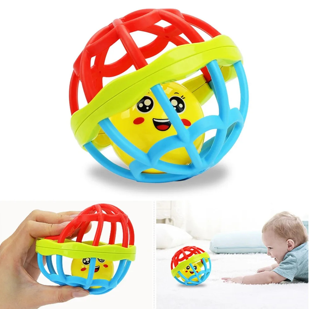 Baby Rattles Toy Fun Ball Ring Develop Baby Intelligence Training Grasping Ability Rattles Baby Toys 0 2