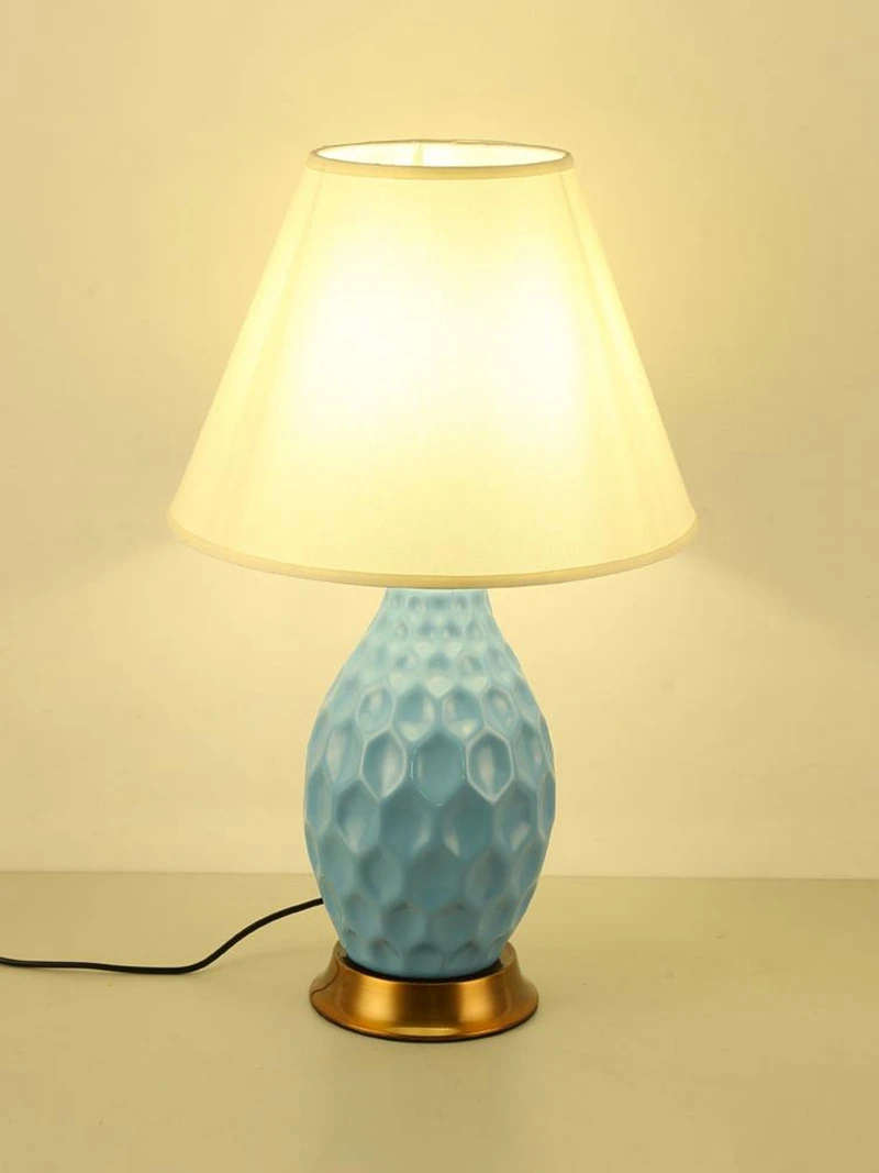 Nordic Minimalist Ceramic LED Table Lamp for Desk Decoration Living Room  Bedroom Bedside Reading Modern Light Fixtures E27 (13)