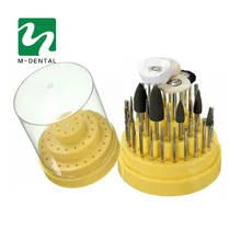 41 шт. стоматологическая силиконовая резина роторная Вольфрамовая сталь Полировка Боры стенд 2,35 мм отбеливание зубов стоматолога лабораторное оборудование с коробкой