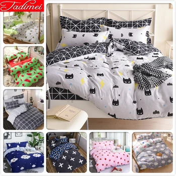 

New Creative Quilt Duvet Cover 3/4 pcs Bedding Set Adult Kids Child Soft Cotton Bed Linens Single Full Queen King Size Comforter
