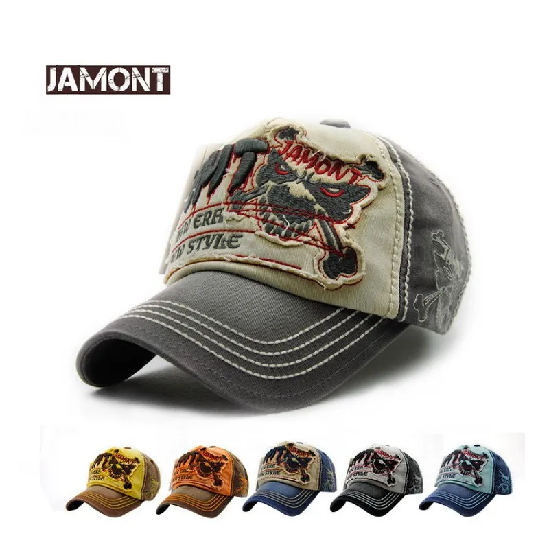 

JAMONT] Sports Baseball Cap Men & Women's Snapback Hat Tiger Pattern Hat Visor Cotton Washed Cowboy Hat Casquette Gorras